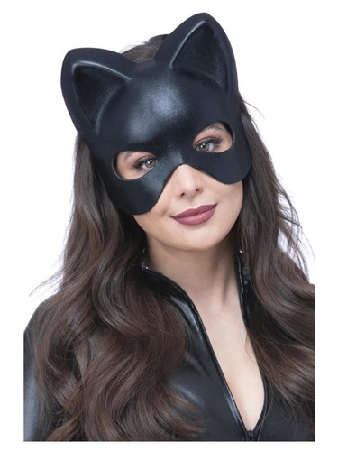 Black cat eyemask adults - black,