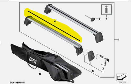 Bmw genuine roof rack - genuine, cover