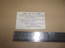 Taxi Trade Card Motor Car Hire Disabled Driver Stewkley Leighton Buzzard 1950s ?