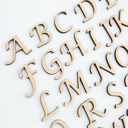 Wooden mdf letters numbers - letters, &