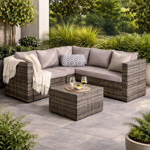 Rattan garden furniture - garden,