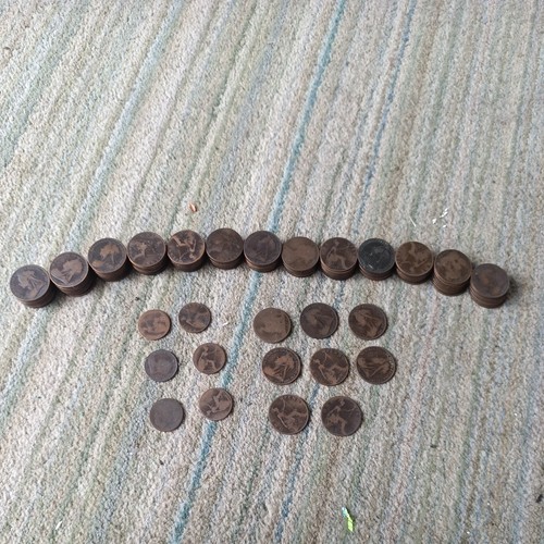 138 victorian pennies 1860 - victorian,