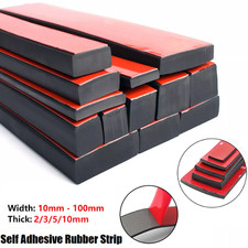 Self Adhesive Rubber Strip Pads Adhesive Backed Solid Seals Gasket 10mm to 100mm