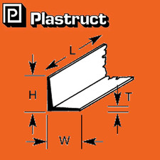 ANGLE BAR 1.2mm-9.5mm styrene plastic polystyrene 90 degree angle AFS PLASTRUCT