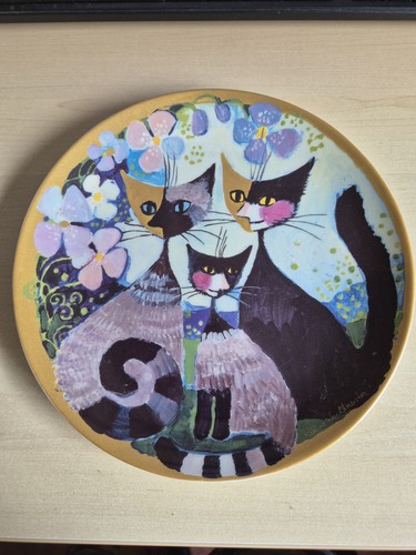 Rosina wachtmeister cat plate - wachtmeister,