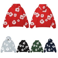 Black Cotton Wreath Hoodie