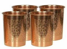 Copper Water Tumbler Embossed