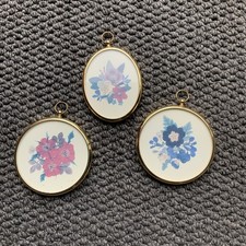 Set Of 3 Gold Metal Framed