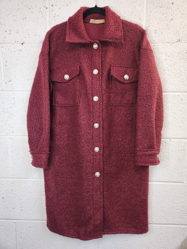 London burgundy boucle long - hl,