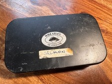 Vintage Wheatley of England Salmon Fly Box With Assorted Vintage Flies