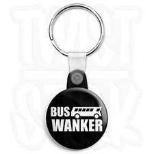Bus Wanker Logo - 25mm The Inbetweeners Keyring Button Badge, Zip Pull Option