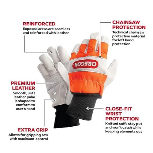 Oregon leather chainsaw safety - chainsaw,