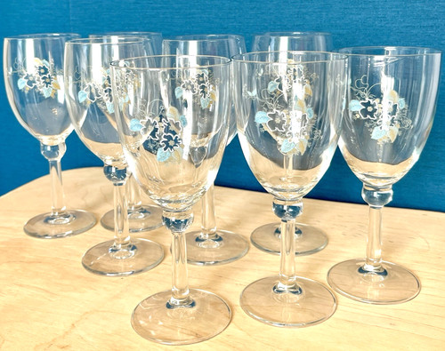Vintage floral wine glasses - floral,
