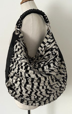 JIMMY CHOO Pony hair & leather fringe boho scoop Solar shoulder bag