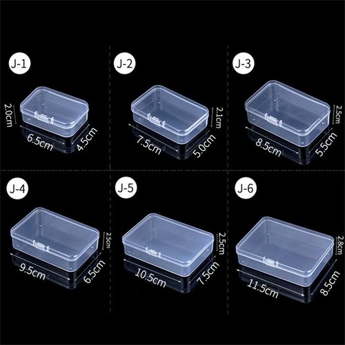 Mini square clear plastic - clear,