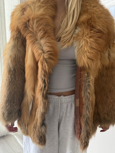 Genuine real fox fur - , coat