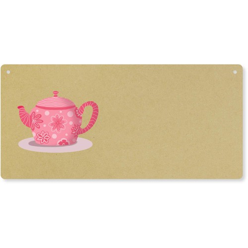 Funky teapot door plaque - 'funky,