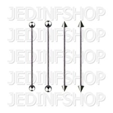 Industrial Barbell Scaffold Bar | 1.6mm (14g) - 25mm-50mm | Stainless Steel