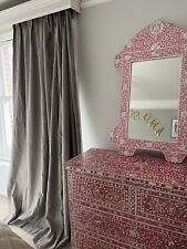 3M WIDE DESIGNER LINEN FRENCH GREY SHOW HOME BLACKOUT 7FT PLEAT BESPOKE CURTAINS