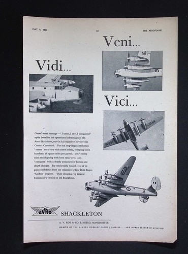 Original 1952 advert avro - 1952,