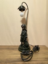 Widdop Bingham L1332 Vintage Bronze Patina Boy Figure Table Lamp 1999 UK Plug