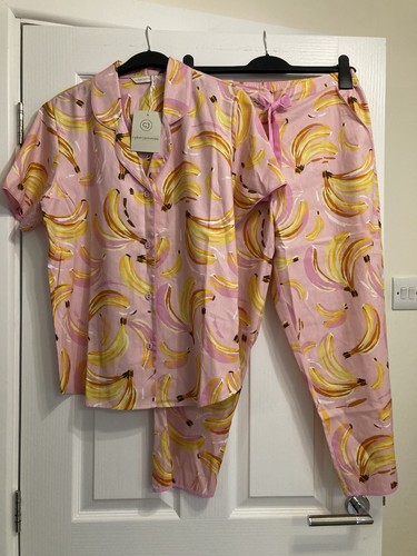 Cyberjammies banana print pink - print,