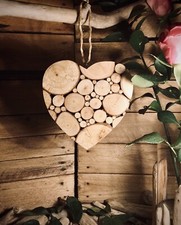 Driftwood Heart - Wall Hanging - Garden Heart - Contemporary.