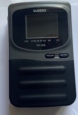 Vintage Casio TV-1800D Hand Held Analogue Colour TV no accessories VGC untested.