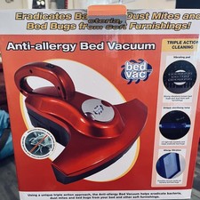 Bed Vac Anti-Allergy Bed Vacuum with Sterilising Lamp Red