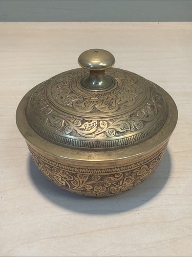Brass trinket box - trinket, vintage