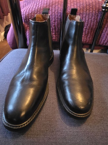 Reiss men black leather boots