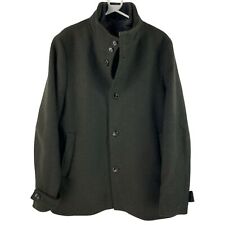 Ted Baker Khaki Men's Italian Fabric Button Up Heavy Jacket Coat Used | XL