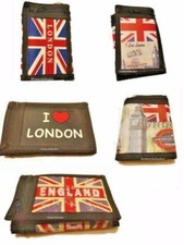 Wallet ID Card, Credit Card Holder Union Jack Trifold Wallet With Chain Clip