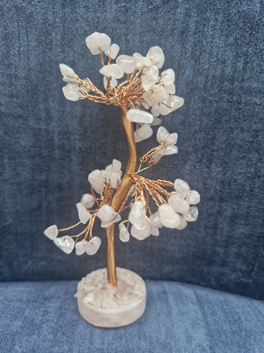 Clear quartz crystal gem tree - clear,