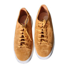 Santoni Men's Logo Debossed  Suede Brown Sneakers Shoes Trainers Size UK 11.5 