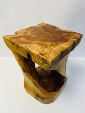 Square twisted teak root table - square,