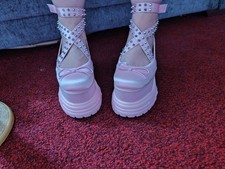 Women platform shoes. Vegan leather ballet-inspired sneakers. Sugar thrillz 