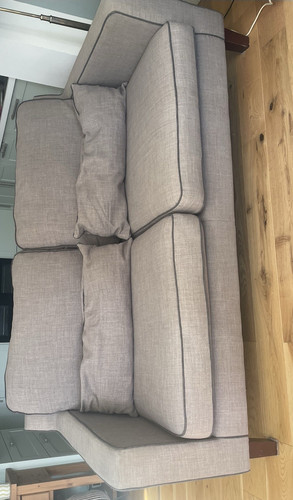 Vgc two grey fabric sofas - fabric,