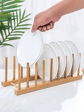 Wooden dish plate cup stand - wooden,