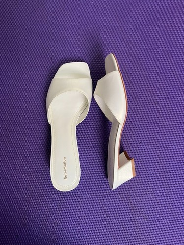 Reformation kitten heel - heel, ivory