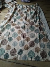 VTG 2 X Pairs Dunelm Lined Cotton Fabric Curtains  70"L x 38"W Each Scandi Orla