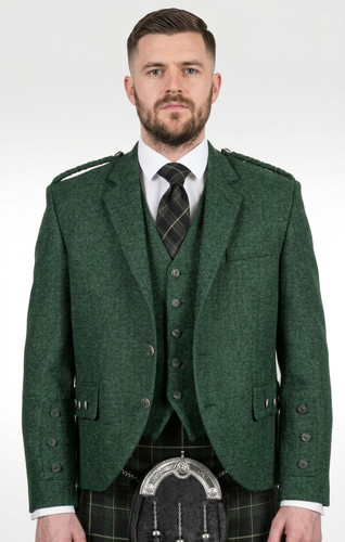 Lovat green crial argyle kilt - argyle,