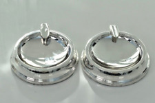 Very Smart Pair of Sterling Silver Ash Trays By J B Chatterley 1966 ( Weighted )