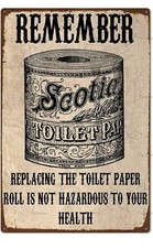 Toilet Metal Vintage Retro Plaques WC Signs Bathroom Home Wall Decor Sign Iron 