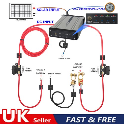 Split charge kit 12v - split,