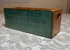“Jasper Jolly Boot & Shoe Maker London” Vintage Style Rustic Wooden Box  XS