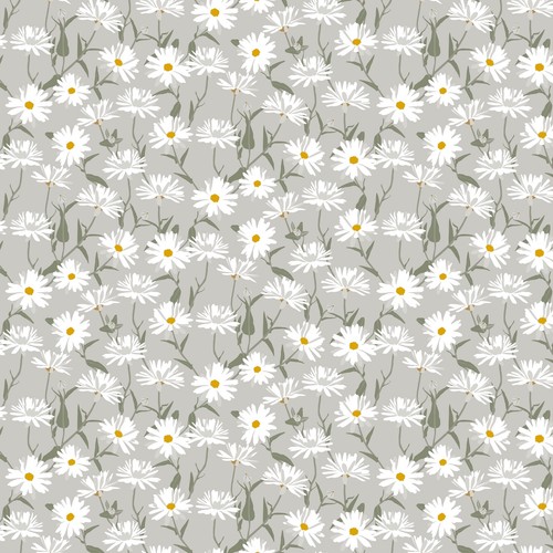 Cluster white daisies on - white,