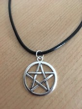 Tibetan Silver Pentagram Necklace Wicca Pagan Jewellery protection witchcraft
