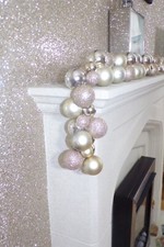 1.2m Champagne Mixed Christmas Bauble Garland 4ft Decoration STUNNING!!!!! NEW