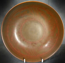 SUPERB LARGE 1930's AGNETE HOY WAX RESIST DECORATED BOWL FOR BULLERS STUDIO